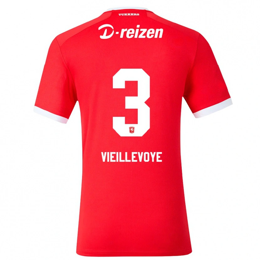 Danxen Barn Luka Vieillevoye #3 Röd Vit Hemmatröja Matchtröjor 2026/27 Tröjor T-Tröja