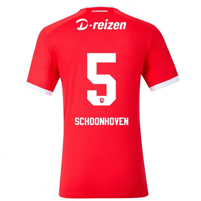 Danxen Barn Roman Schoonhoven #5 Röd Vit Hemmatröja Matchtröjor 2026/27 Tröjor T-Tröja