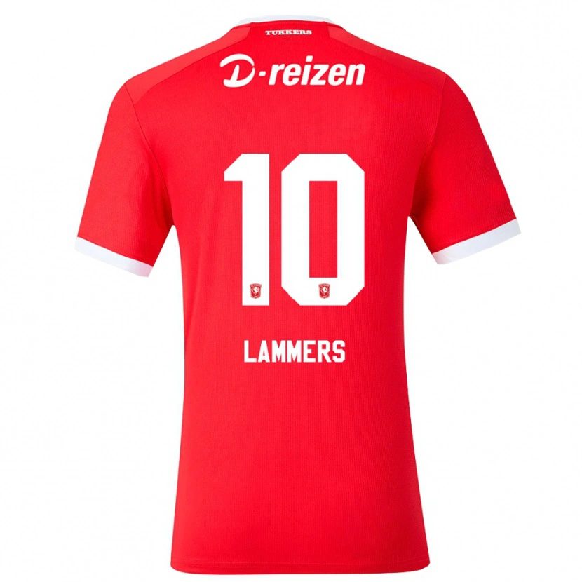 Danxen Barn Sam Lammers #10 Röd Vit Hemmatröja Matchtröjor 2026/27 Tröjor T-Tröja
