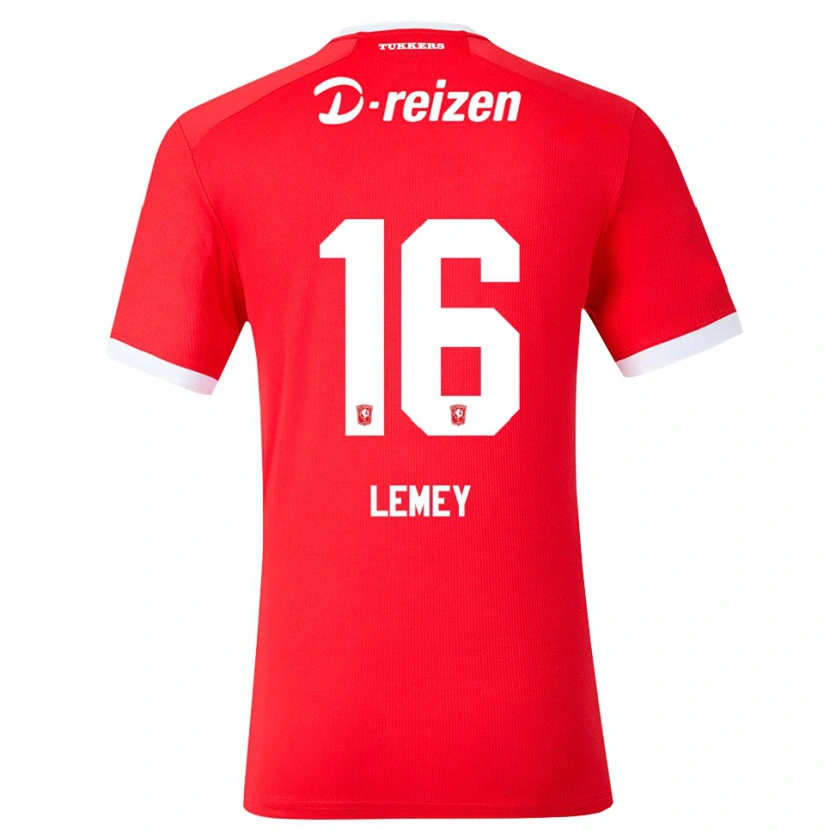 Danxen Barn Diede Lemey #16 Röd Vit Hemmatröja Matchtröjor 2026/27 Tröjor T-Tröja