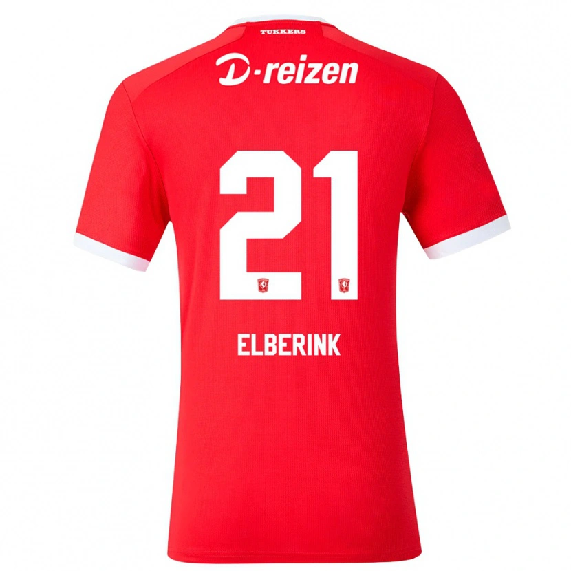 Danxen Barn Eva Oude Elberink #21 Röd Vit Hemmatröja Matchtröjor 2026/27 Tröjor T-Tröja