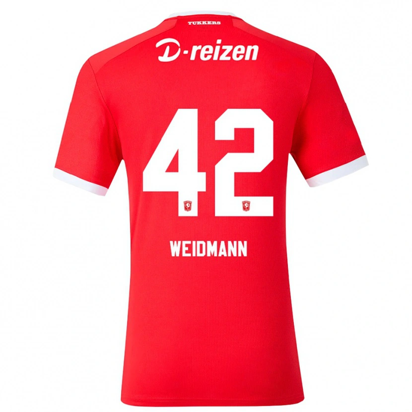 Danxen Barn Daouda Weidmann #42 Röd Vit Hemmatröja Matchtröjor 2026/27 Tröjor T-Tröja