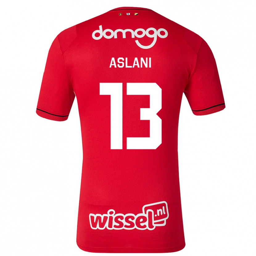 Danxen Barn Abdullah Aslani #13 Röd Vit Svart Hemmatröja Matchtröjor 2026/27 Tröjor T-Tröja