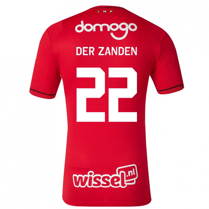 Danxen Barn Iise Van Der Zanden #22 Röd Vit Svart Hemmatröja Matchtröjor 2026/27 Tröjor T-Tröja
