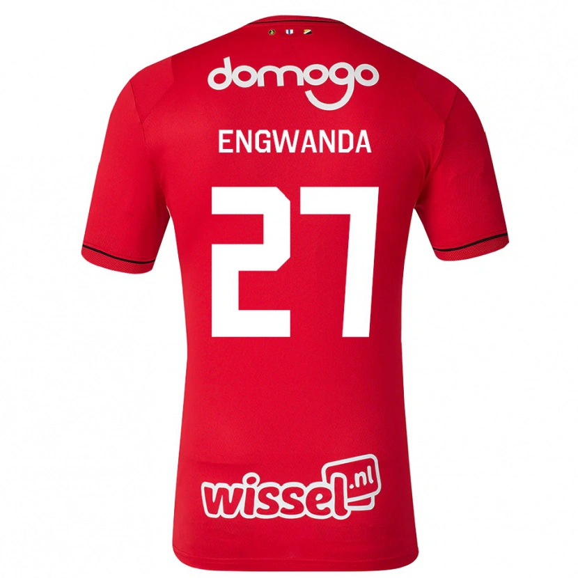 Danxen Barn Alonzo Engwanda #27 Röd Vit Svart Hemmatröja Matchtröjor 2026/27 Tröjor T-Tröja