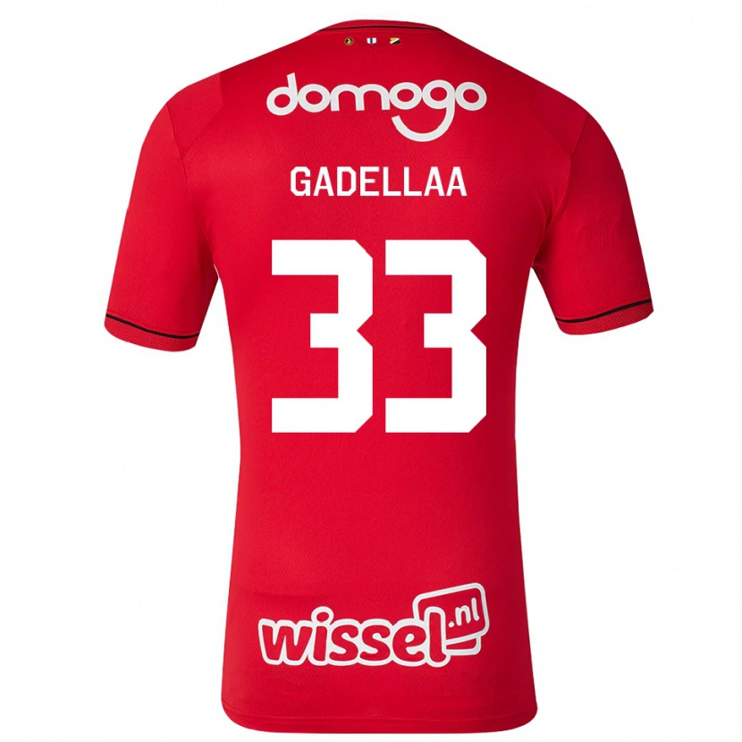 Danxen Barn Kevin Gadellaa #33 Röd Vit Svart Hemmatröja Matchtröjor 2026/27 Tröjor T-Tröja