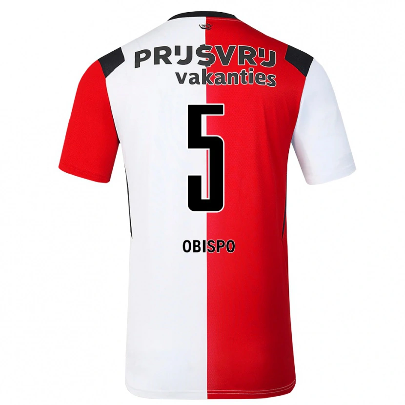 Danxen Barn Celainy Obispo #5 Röd Vit Svart Hemmatröja Matchtröjor 2026/27 Tröjor T-Tröja