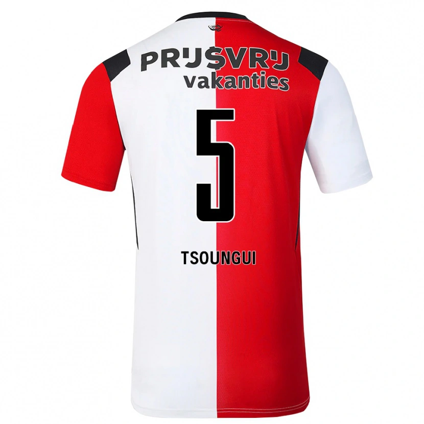 Danxen Barn Antef Tsoungui #5 Röd Vit Svart Hemmatröja Matchtröjor 2026/27 Tröjor T-Tröja