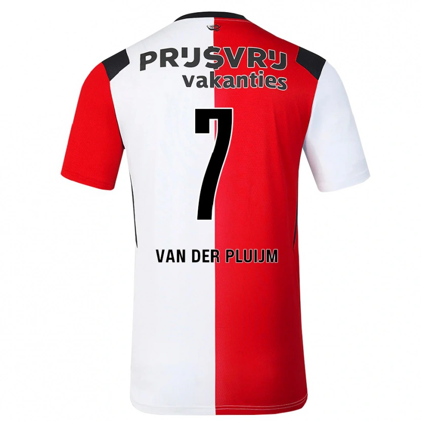 Danxen Barn Marvin Van Der Pluijm #7 Röd Vit Svart Hemmatröja Matchtröjor 2026/27 Tröjor T-Tröja