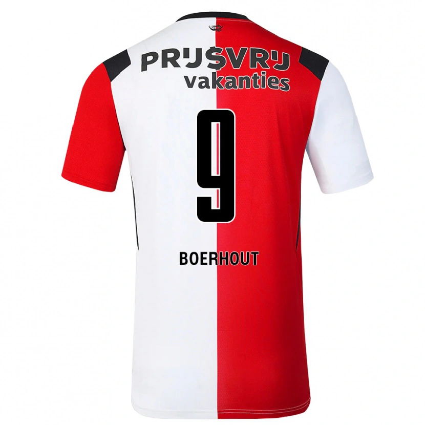 Danxen Barn Yoram Boerhout #9 Röd Vit Svart Hemmatröja Matchtröjor 2026/27 Tröjor T-Tröja