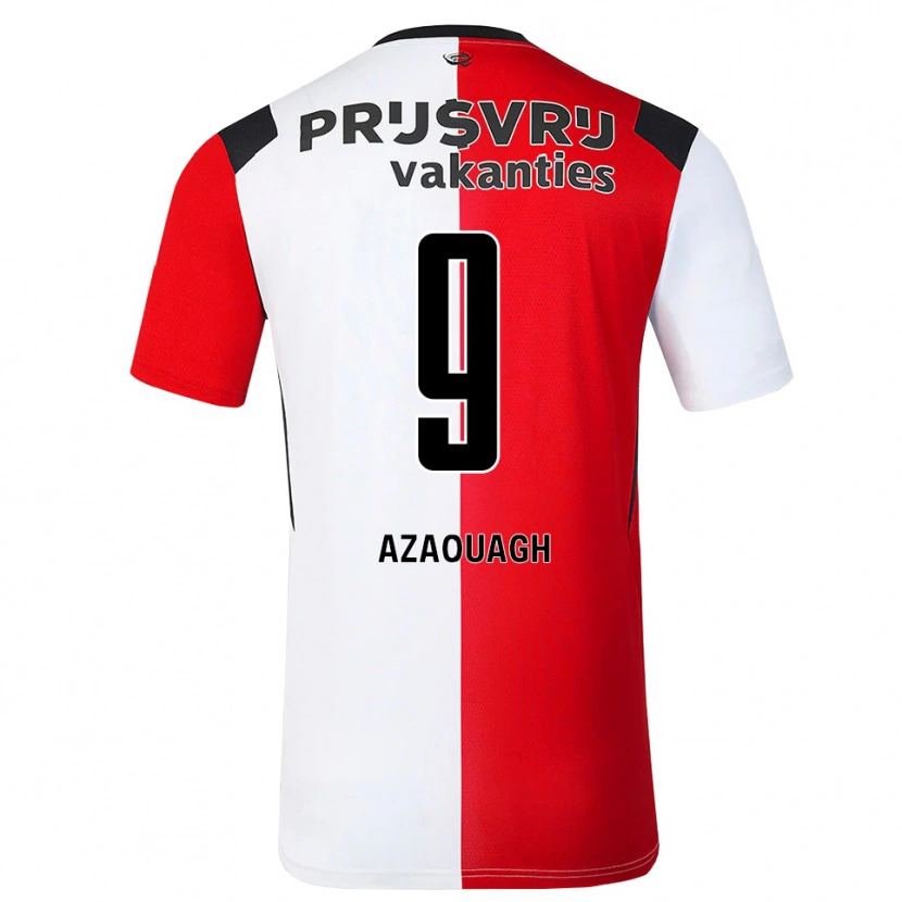 Danxen Barn Ilias Azaouagh #9 Röd Vit Svart Hemmatröja Matchtröjor 2026/27 Tröjor T-Tröja