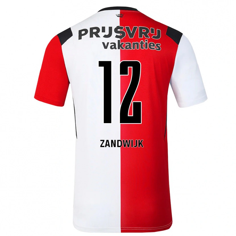 Danxen Barn Tim Zandwijk #12 Röd Vit Svart Hemmatröja Matchtröjor 2026/27 Tröjor T-Tröja