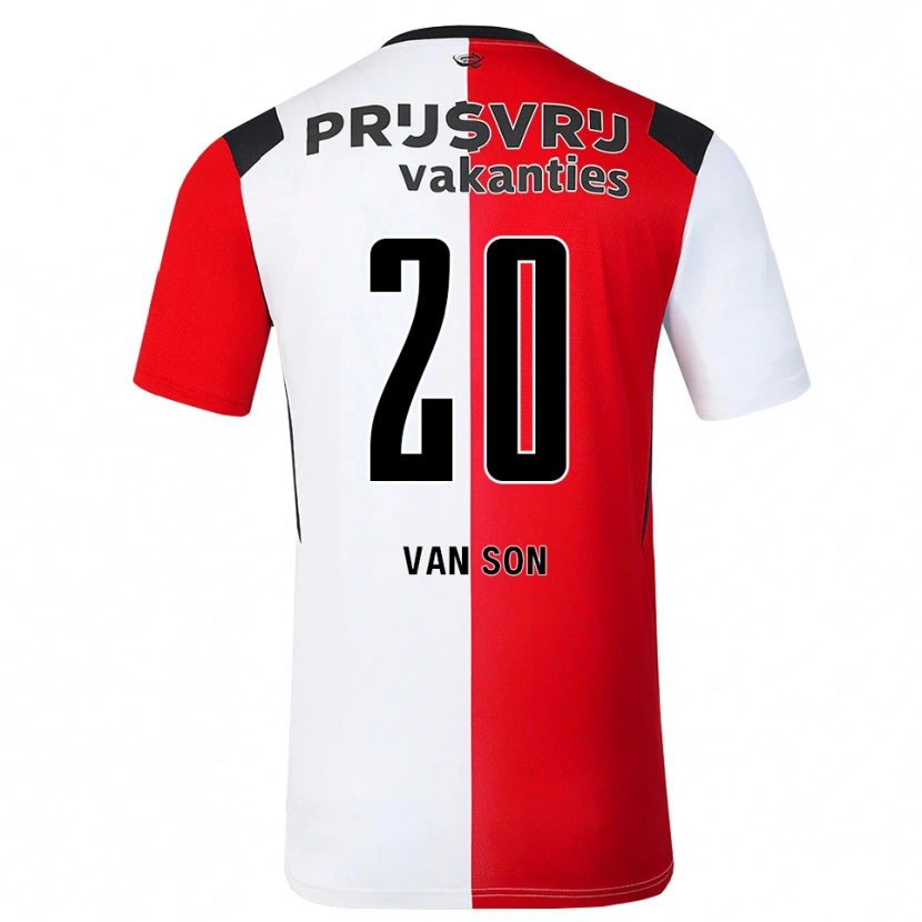 Danxen Barn Anne Van Son #20 Röd Vit Svart Hemmatröja Matchtröjor 2026/27 Tröjor T-Tröja