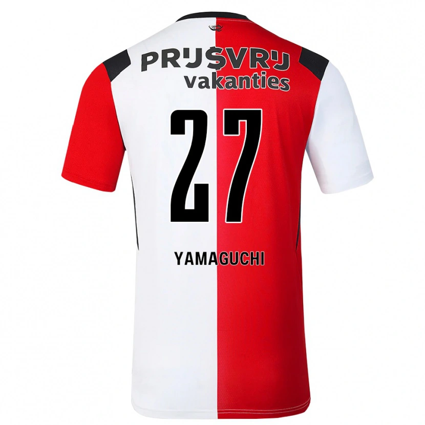 Danxen Barn Keina Yamaguchi #27 Röd Vit Svart Hemmatröja Matchtröjor 2026/27 Tröjor T-Tröja