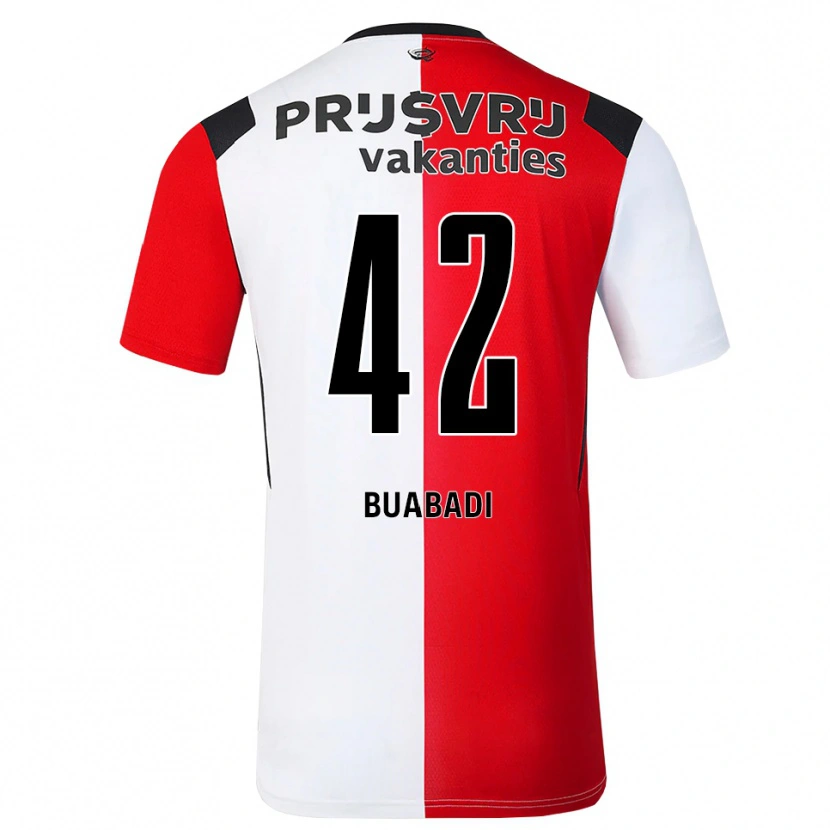 Danxen Barn Esther Buabadi #42 Röd Vit Svart Hemmatröja Matchtröjor 2026/27 Tröjor T-Tröja