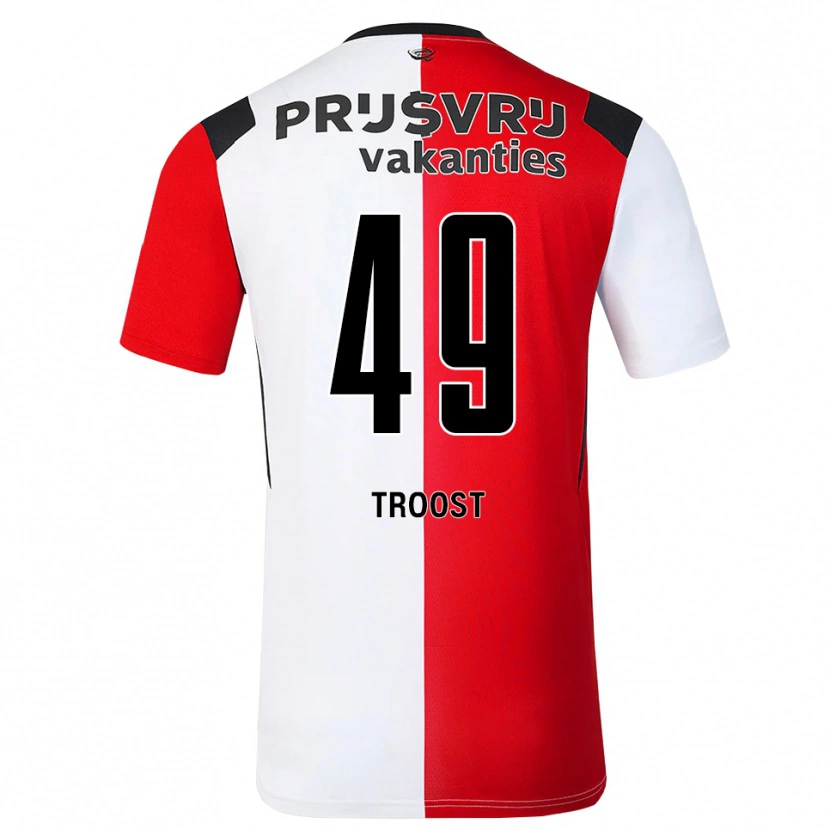 Danxen Barn Tein Troost #49 Röd Vit Svart Hemmatröja Matchtröjor 2026/27 Tröjor T-Tröja