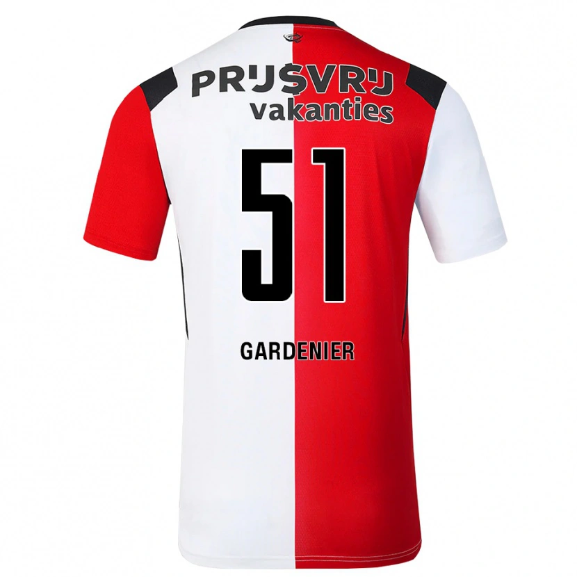 Danxen Barn Lucas Gardenier #51 Röd Vit Svart Hemmatröja Matchtröjor 2026/27 Tröjor T-Tröja