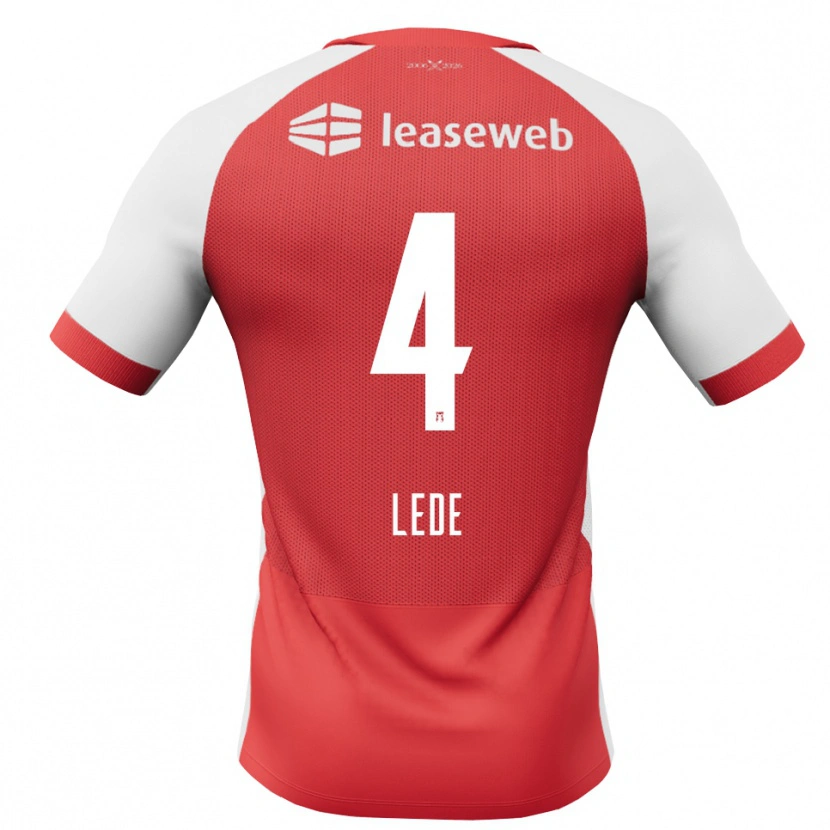 Danxen Barn Quincy Lede #4 Röd Vit Svart Hemmatröja Matchtröjor 2026/27 Tröjor T-Tröja