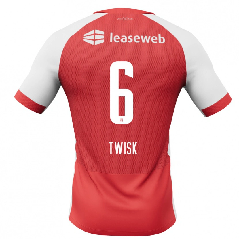 Danxen Barn Nick Twisk #6 Röd Vit Svart Hemmatröja Matchtröjor 2026/27 Tröjor T-Tröja