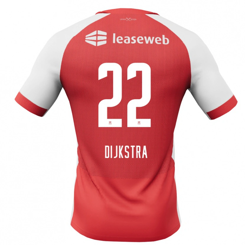 Danxen Barn Elijah Dijkstra #22 Röd Vit Svart Hemmatröja Matchtröjor 2026/27 Tröjor T-Tröja