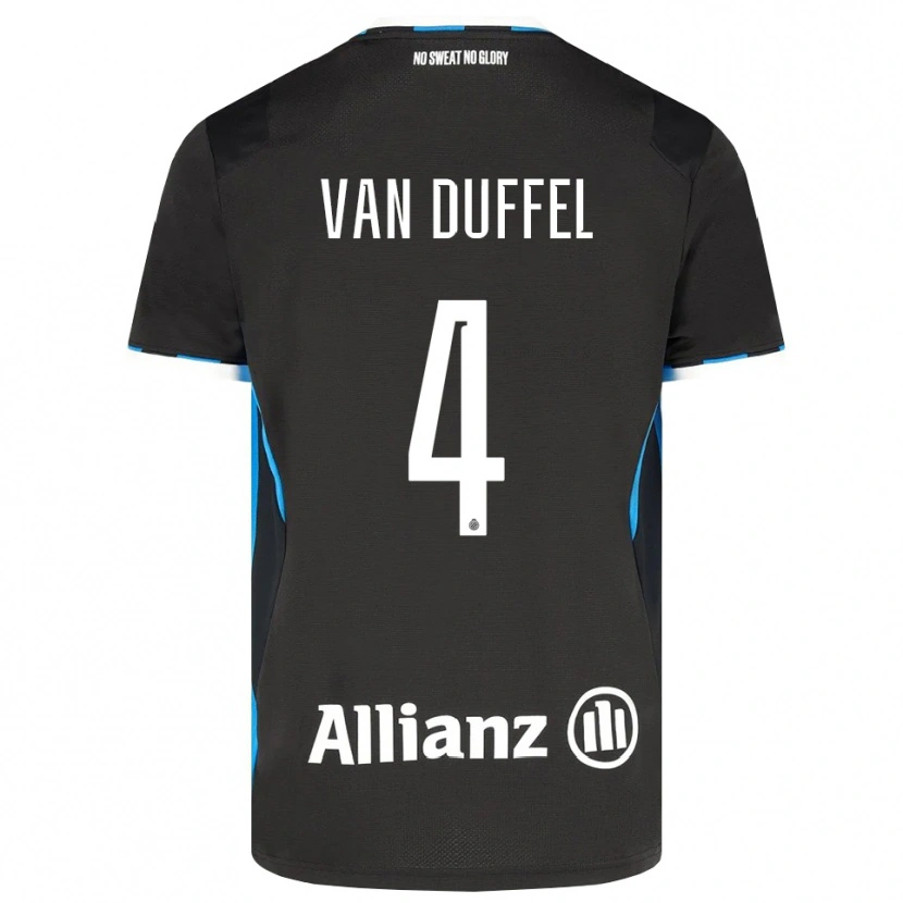 Danxen Barn Céderick Van Duffel #4 Svart Röd Blå Hemmatröja Matchtröjor 2026/27 Tröjor T-Tröja