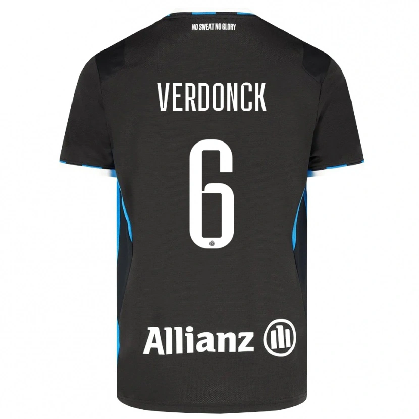 Danxen Barn Saar Verdonck #6 Svart Röd Blå Hemmatröja Matchtröjor 2026/27 Tröjor T-Tröja