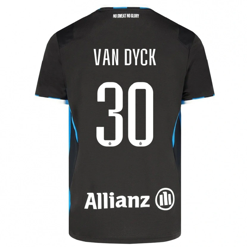 Danxen Barn Nell Van Dyck #30 Svart Röd Blå Hemmatröja Matchtröjor 2026/27 Tröjor T-Tröja