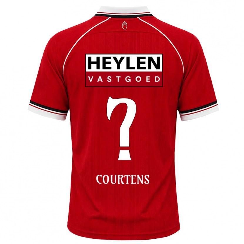 Danxen Barn Nolhan Courtens #0 Röd Vit Svart Hemmatröja Matchtröjor 2026/27 Tröjor T-Tröja