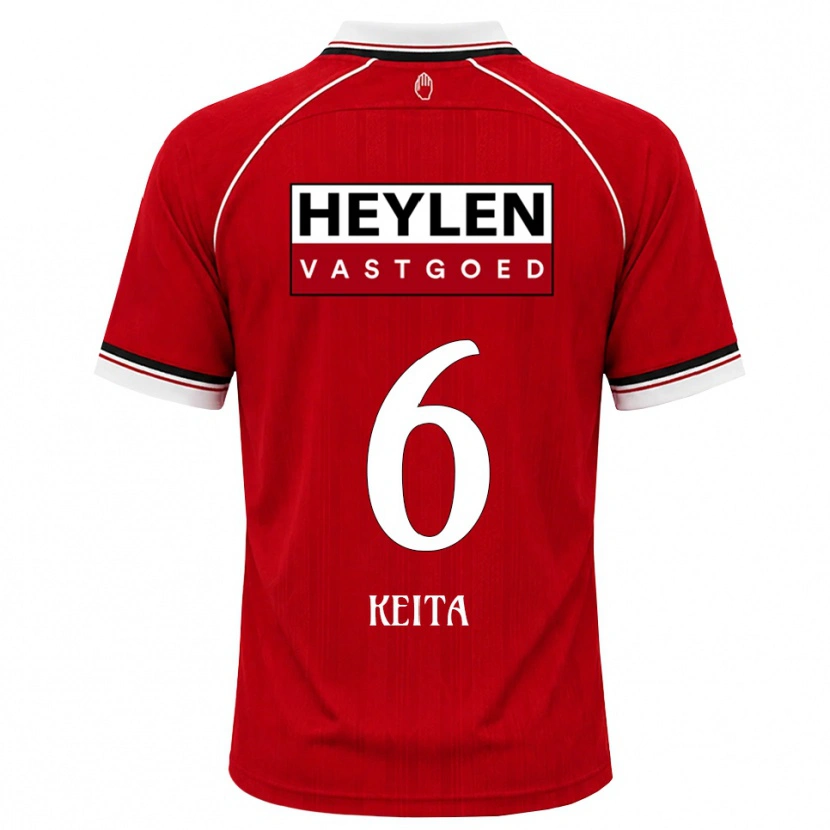Danxen Barn Thierno Keita #6 Röd Vit Svart Hemmatröja Matchtröjor 2026/27 Tröjor T-Tröja