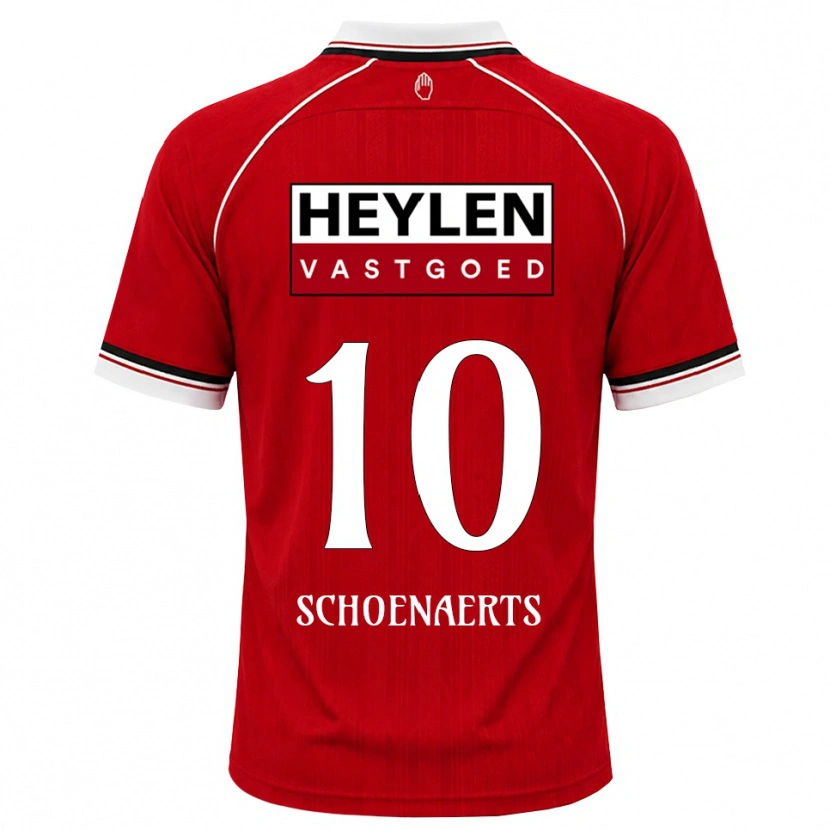 Danxen Barn Nand Schoenaerts #10 Röd Vit Svart Hemmatröja Matchtröjor 2026/27 Tröjor T-Tröja