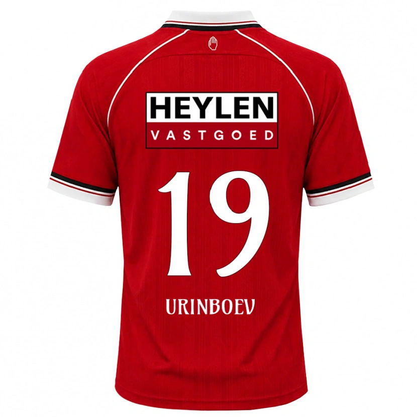 Danxen Barn Mukhammadali Urinboev #19 Röd Vit Svart Hemmatröja Matchtröjor 2026/27 Tröjor T-Tröja