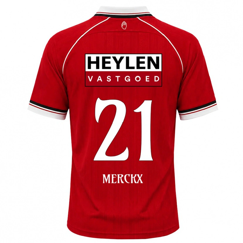 Danxen Barn Matti Merckx #21 Röd Vit Svart Hemmatröja Matchtröjor 2026/27 Tröjor T-Tröja
