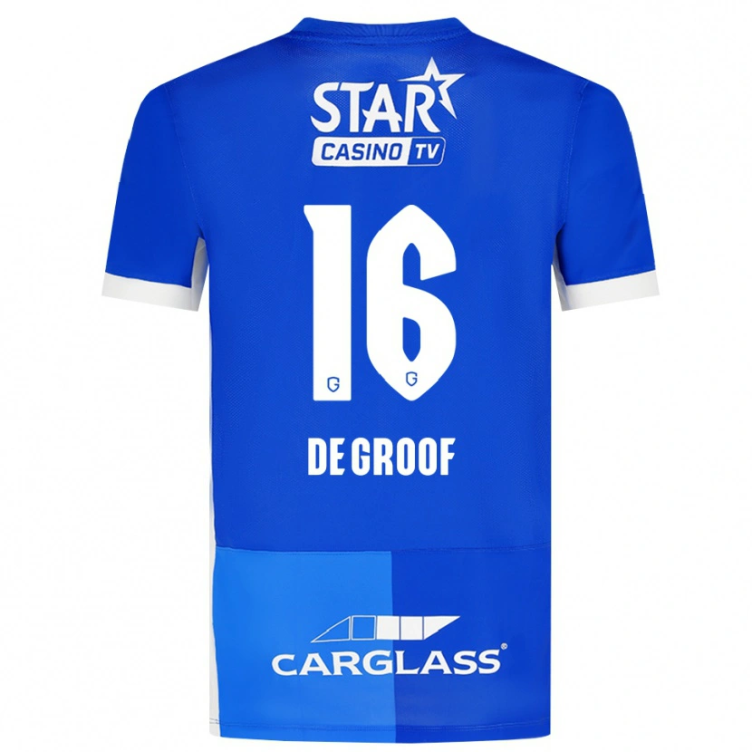 Danxen Barn Jens De Groof #16 Mellanblå Kungligblå Vit Hemmatröja Matchtröjor 2026/27 Tröjor T-Tröja