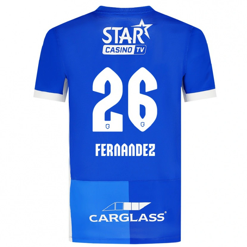 Danxen Barn Elias Gonzalez Fernandez #26 Mellanblå Kungligblå Vit Hemmatröja Matchtröjor 2026/27 Tröjor T-Tröja