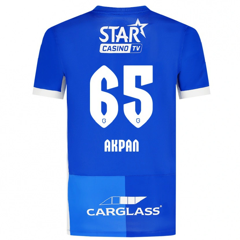 Danxen Barn Christian Akpan #65 Mellanblå Kungligblå Vit Hemmatröja Matchtröjor 2026/27 Tröjor T-Tröja