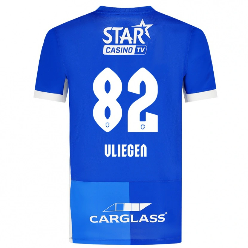 Danxen Barn Olivier Vliegen #82 Mellanblå Kungligblå Vit Hemmatröja Matchtröjor 2026/27 Tröjor T-Tröja