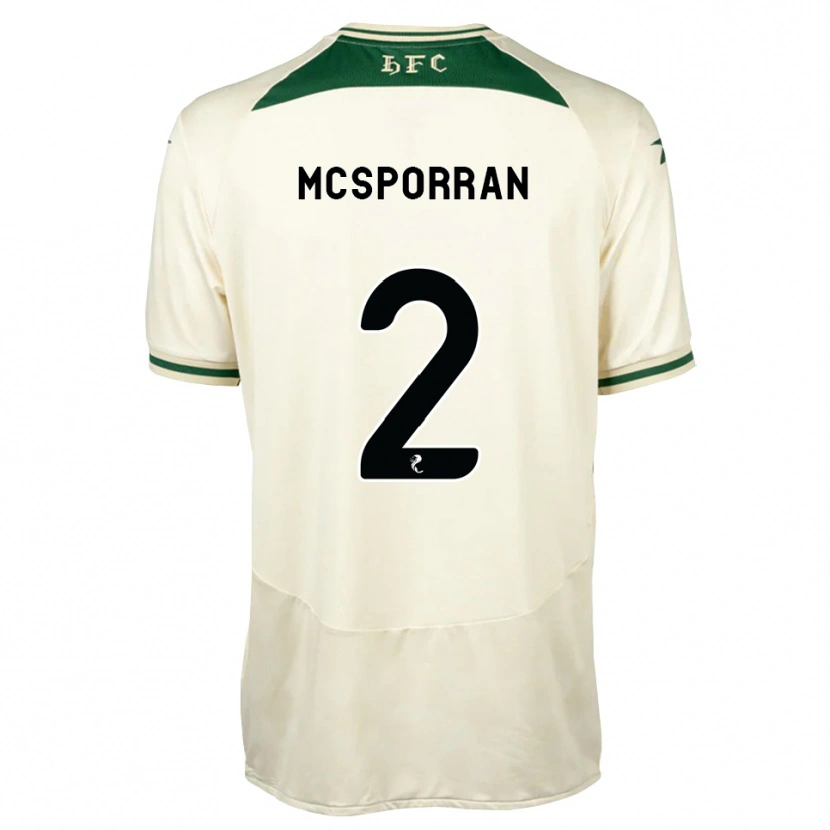 Danxen Barn Arran Mcsporran #2 Vit Skogsgrön Bortatröja Matchtröjor 2026/27 Tröjor T-Tröja