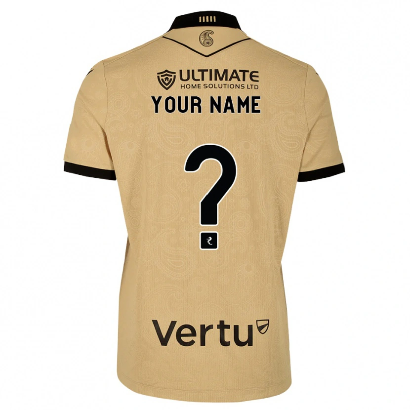 Danxen Barn Ditt Namn #0 Burlywood Svart Bortatröja Matchtröjor 2026/27 Tröjor T-Tröja