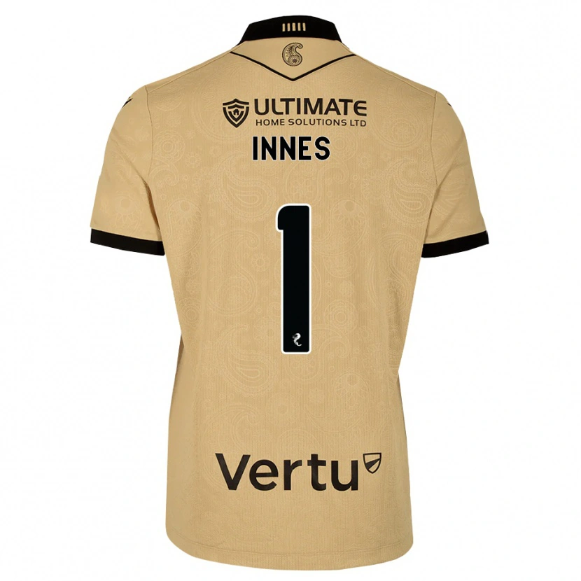 Danxen Barn Charlie Innes #1 Burlywood Svart Bortatröja Matchtröjor 2026/27 Tröjor T-Tröja