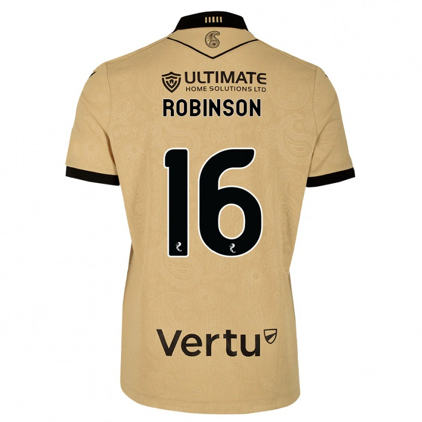 Danxen Barn Sam Robinson #16 Burlywood Svart Bortatröja Matchtröjor 2026/27 Tröjor T-Tröja