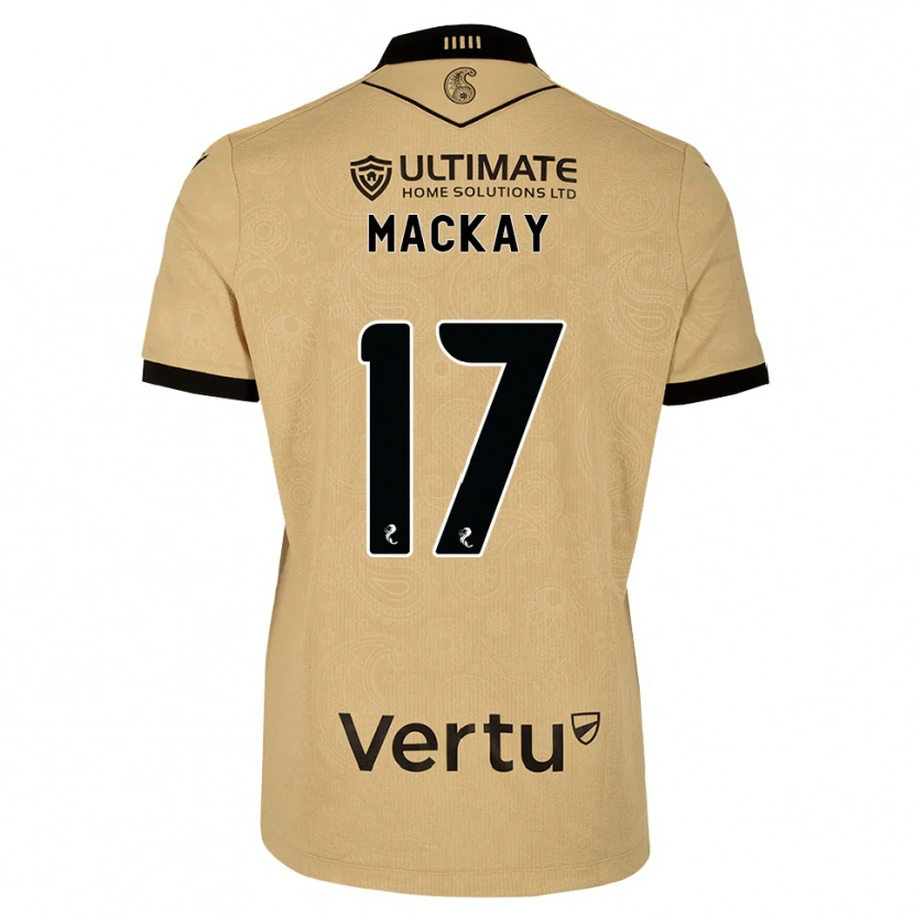 Danxen Barn Rory Mackay #17 Burlywood Svart Bortatröja Matchtröjor 2026/27 Tröjor T-Tröja