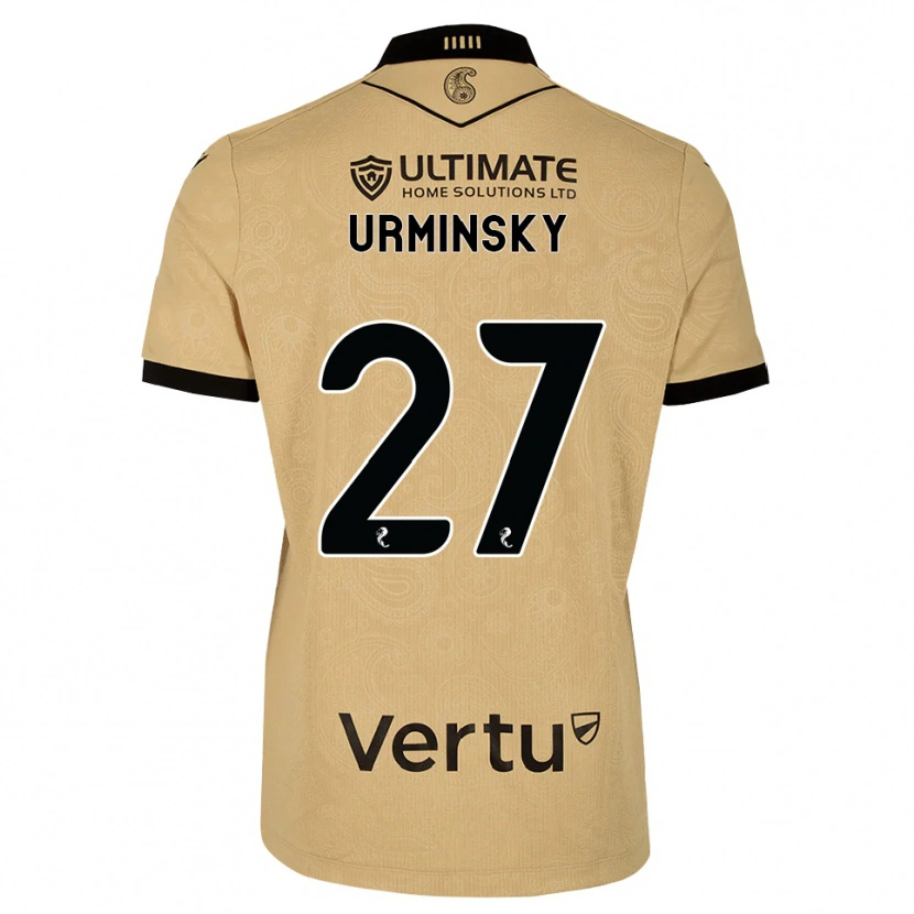 Danxen Barn Peter Urminsky #27 Burlywood Svart Bortatröja Matchtröjor 2026/27 Tröjor T-Tröja
