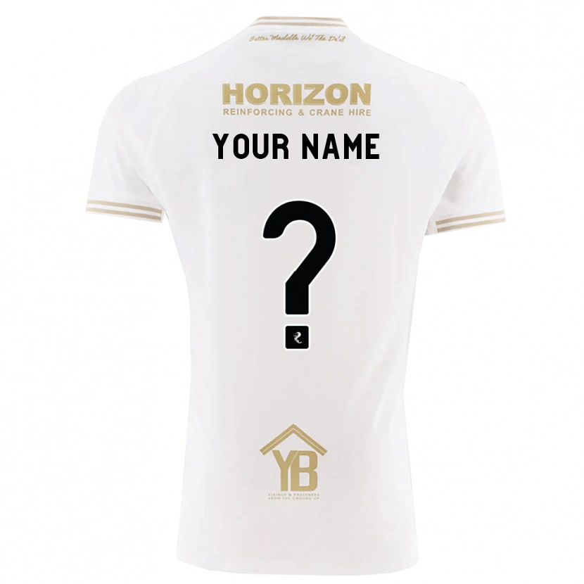 Danxen Barn Ditt Namn #0 Vete Vit Bortatröja Matchtröjor 2026/27 Tröjor T-Tröja