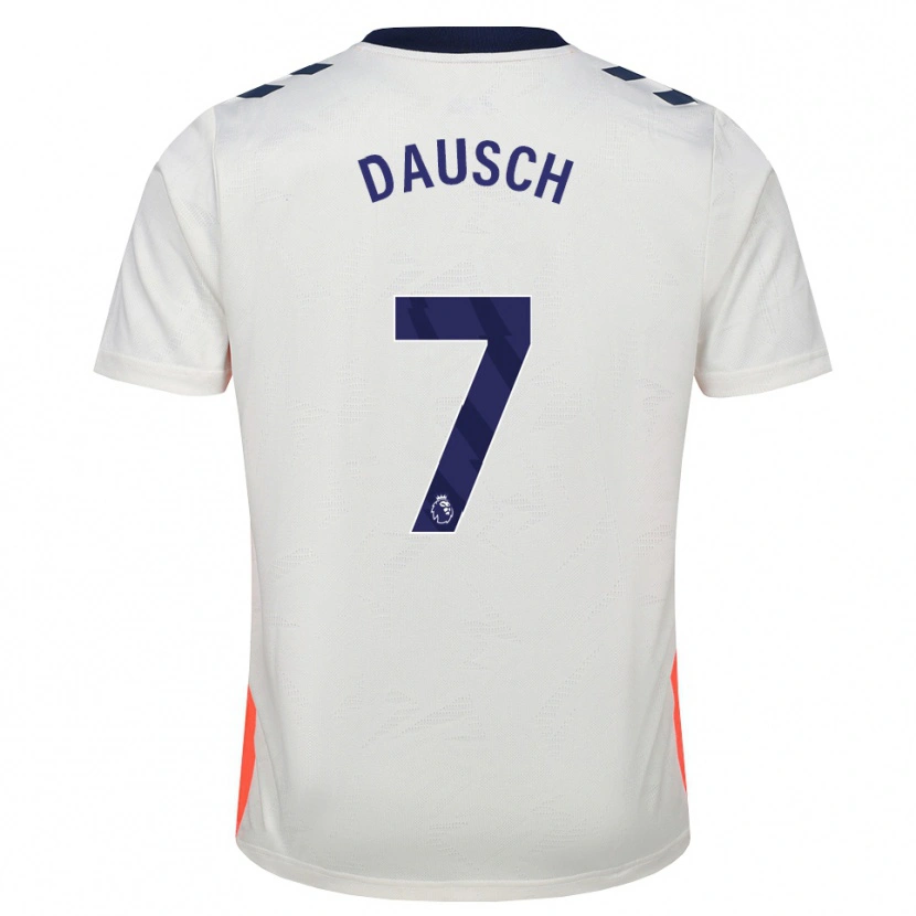Danxen Barn Aidan Dausch #7 Vit Orange Kungligt Blå Bortatröja Matchtröjor 2026/27 Tröjor T-Tröja