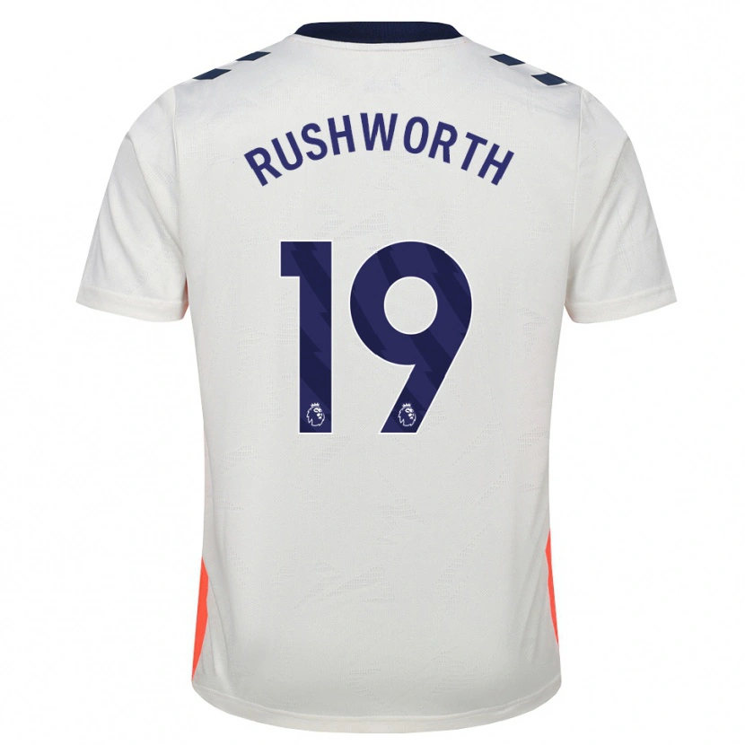 Danxen Barn Carl Rushworth #19 Vit Orange Kungligt Blå Bortatröja Matchtröjor 2026/27 Tröjor T-Tröja