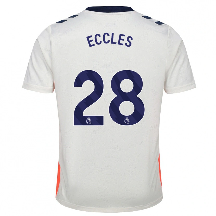 Danxen Barn Josh Eccles #28 Vit Orange Kungligt Blå Bortatröja Matchtröjor 2026/27 Tröjor T-Tröja