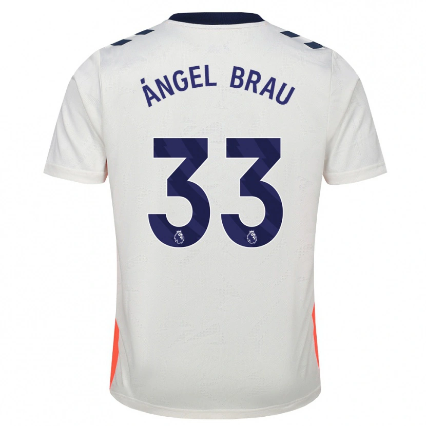 Danxen Barn Miguel Ángel Brau #33 Vit Orange Kungligt Blå Bortatröja Matchtröjor 2026/27 Tröjor T-Tröja