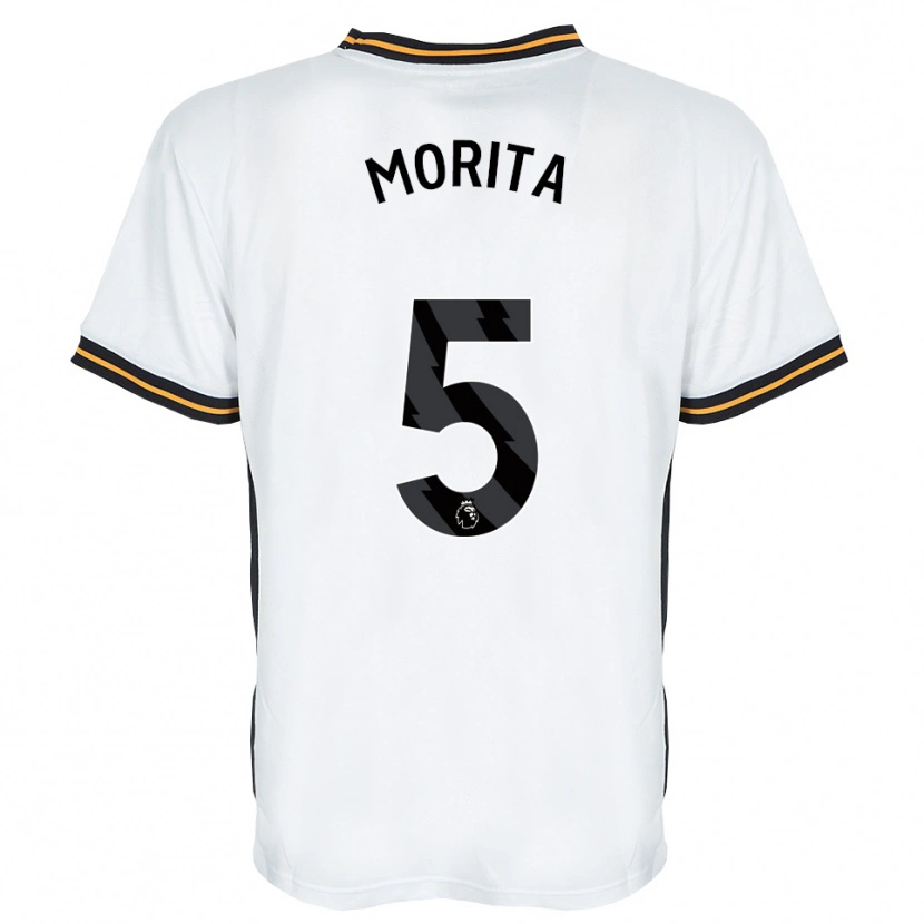 Danxen Barn Hidemasa Morita #5 Vit Orange Svart Bortatröja Matchtröjor 2026/27 Tröjor T-Tröja