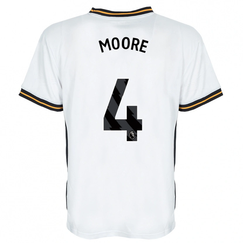 Danxen Barn Bobby Moore #4 Vit Orange Svart Bortatröja Matchtröjor 2026/27 Tröjor T-Tröja