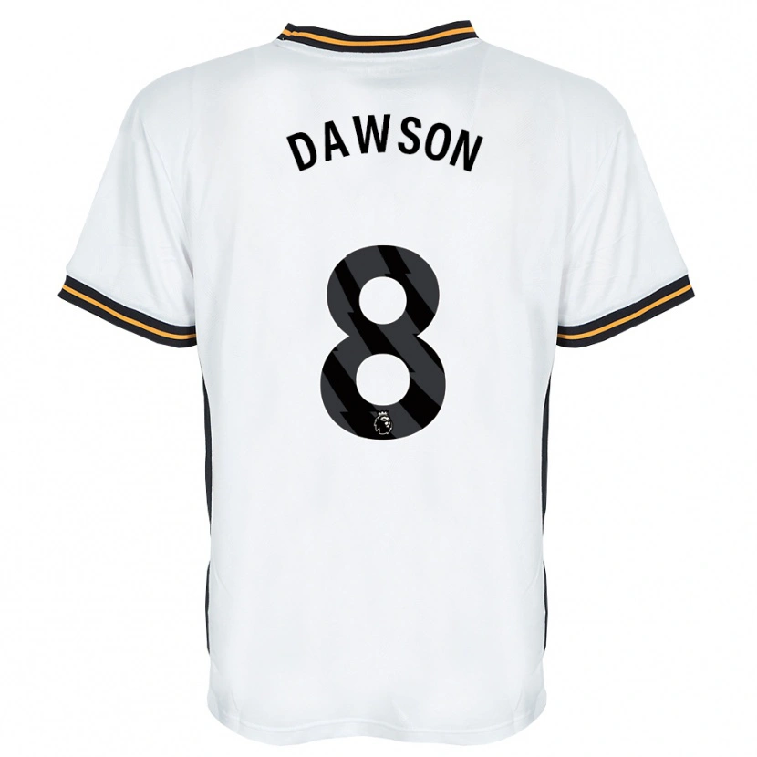 Danxen Barn Lucas Dawson #8 Vit Orange Svart Bortatröja Matchtröjor 2026/27 Tröjor T-Tröja